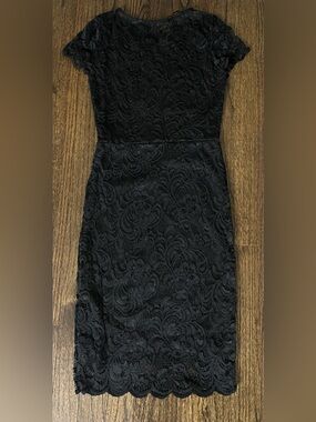 Ambiance Black Lace Midi Dress